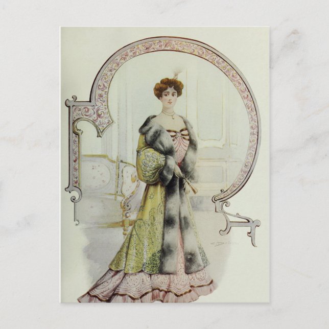 Carte Postale Robe Vintage Victorienne (Devant)