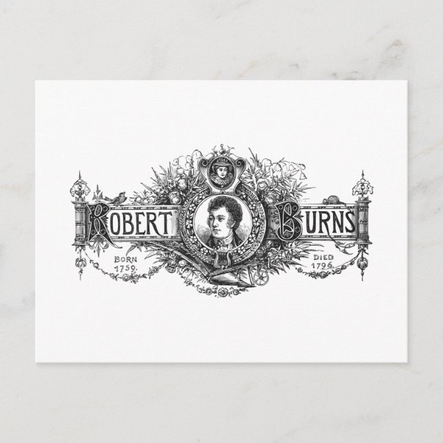 Carte Postale Robert Burns poète écossais et parolier, Écosse (Devant)