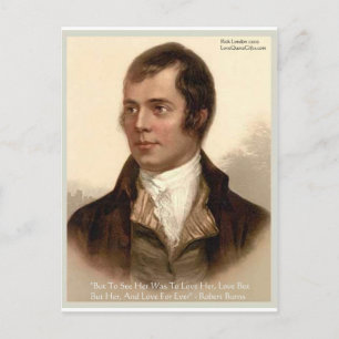 Carte Postale Robert Burns "Pour la connaître" Cadeaux et T-shir
