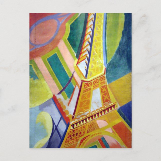 Carte Postale Robert Delaunay Tour Eiffel (Devant)