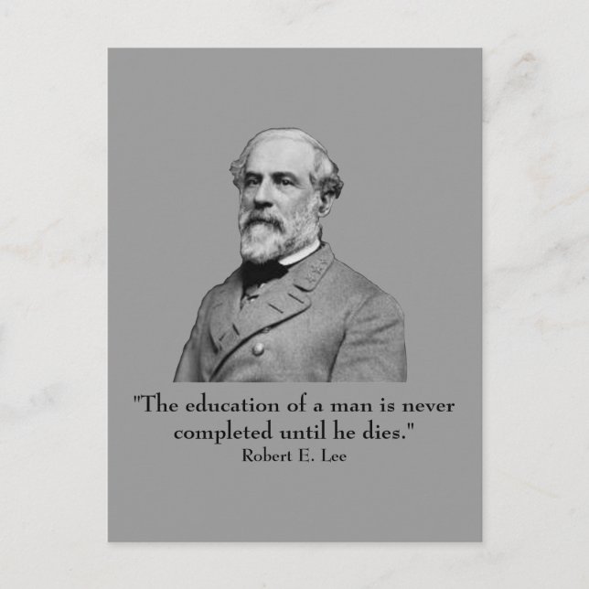 Carte Postale Robert E Lee et citations (Devant)