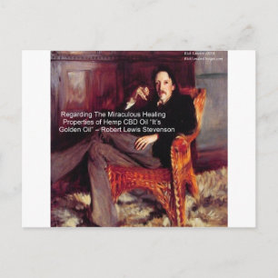 Carte Postale Robert Louis Stevenson & Citation CBD est de l'Hui