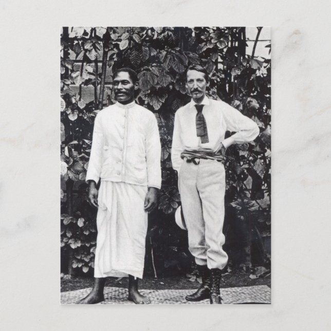 Carte Postale Robert Louis Stevenson et son ami (Devant)
