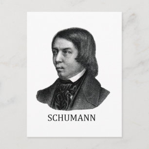 Carte Postale Robert Schumann, noir