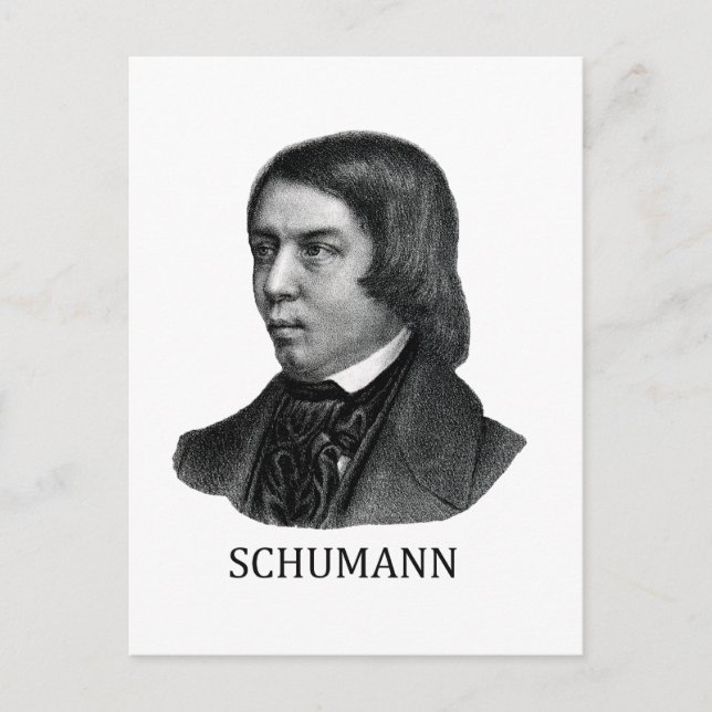 Carte Postale Robert Schumann, noir (Devant)