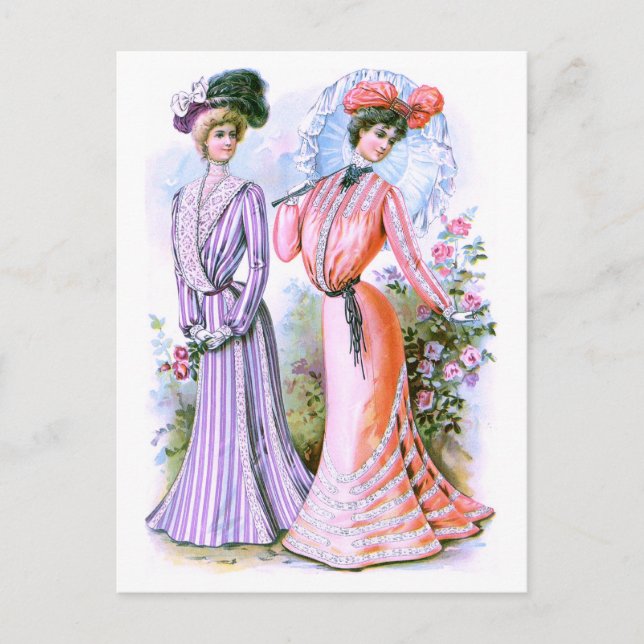 Carte Postale Robes de mode des années 1900 (Devant)