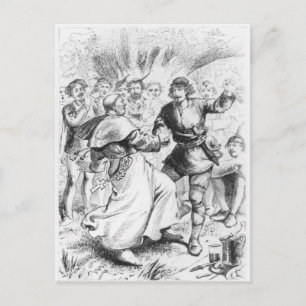 Carte Postale Robin des Bois et l'évêque
