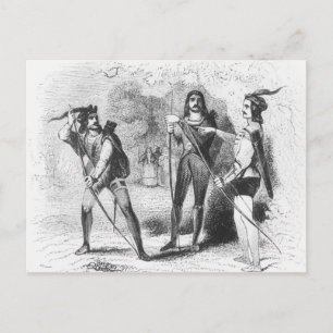 Carte Postale Robin des Bois, Scarlet et John