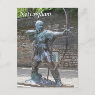Carte Postale Robin des Bois Statue par Nottingham Castle photo