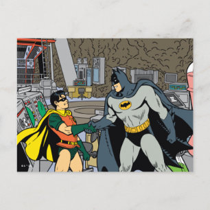Carte Postale Robin Et Batman Handshake