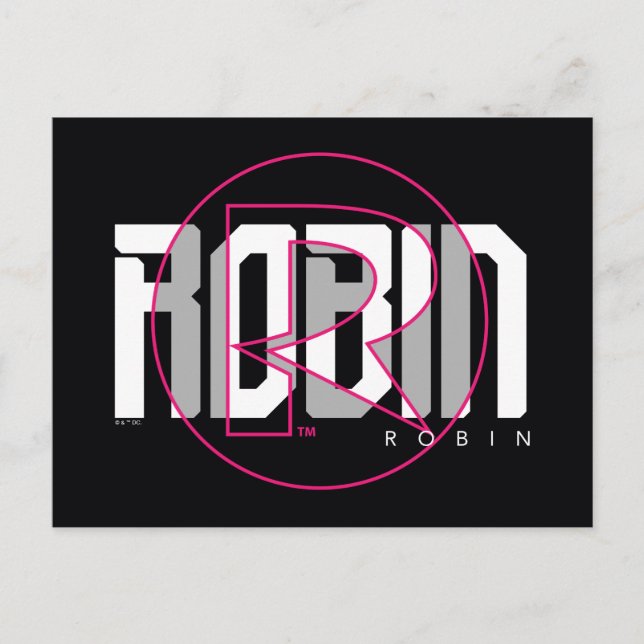 Carte Postale Robin Hi-Tech Nom Graphique (Devant)