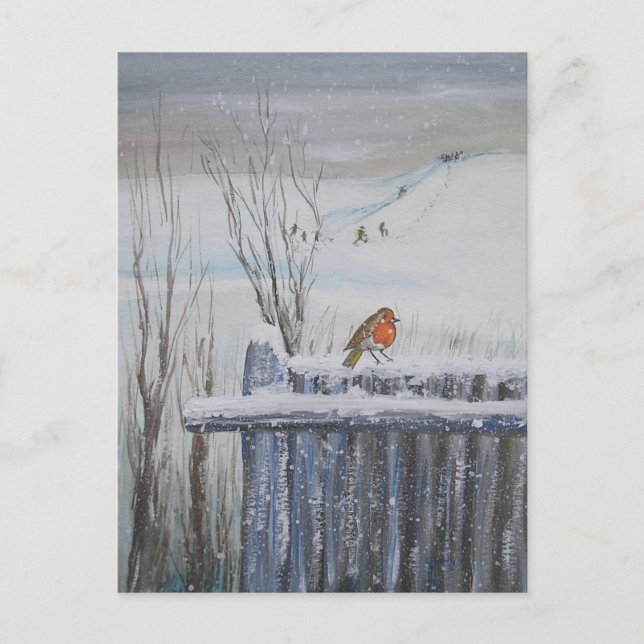 Carte Postale Robin Red Breast (Devant)