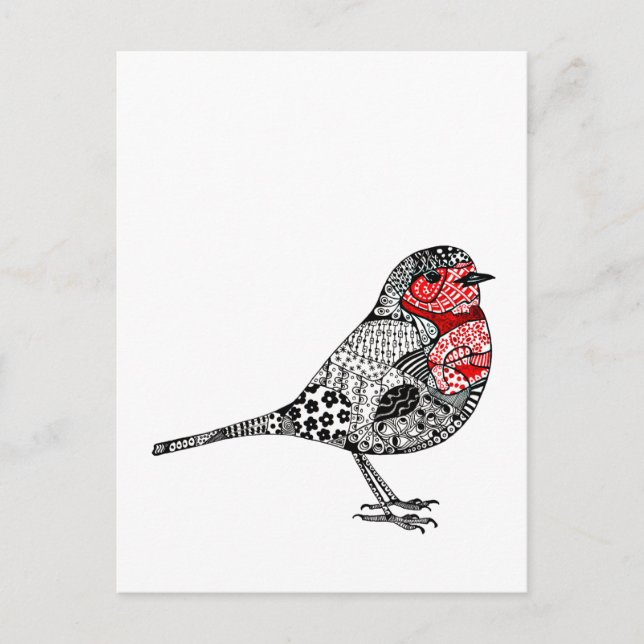 Carte Postale Robin rouge (Devant)