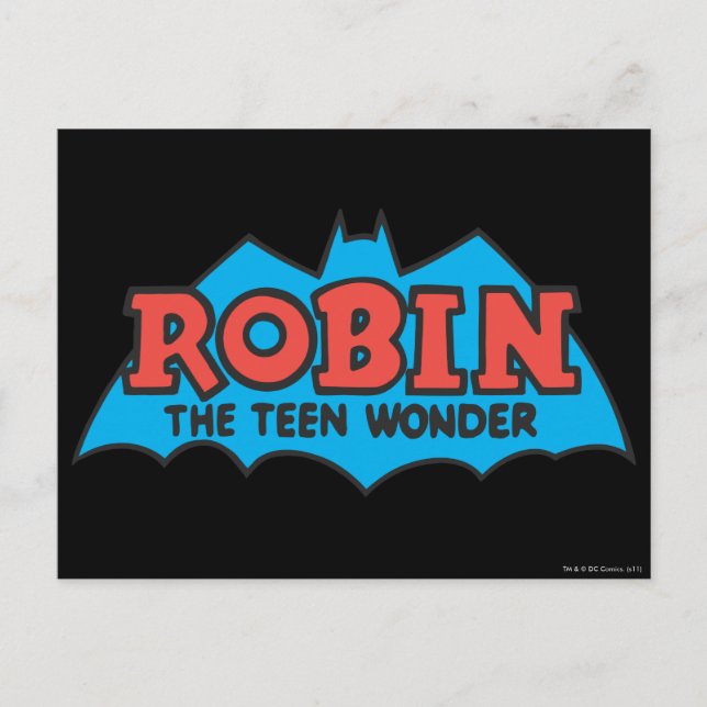 Carte Postale Robin The Teen Wonder Logo (Devant)