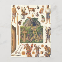 Robinson Crusoe, Jouets Vintages en papier victori
