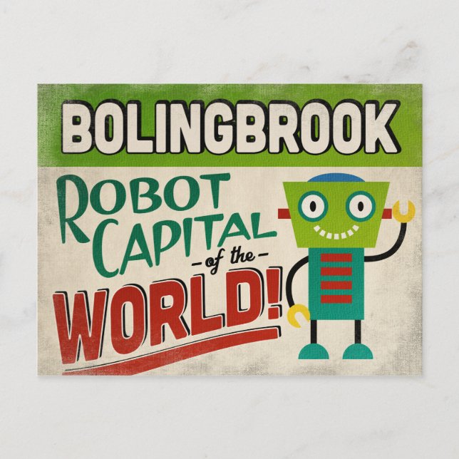Carte Postale Robot Bolingbrook Illinois - Vintage amusant (Devant)