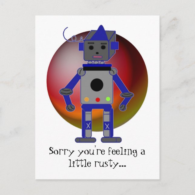 Carte Postale Robot Bon rétablissement (Devant)