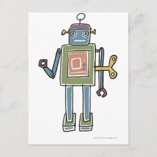 Carte Postale Robot Clockwork
