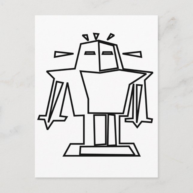 Carte postale Robot Color Me (Devant)