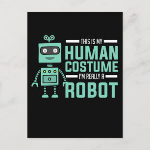 Carte Postale Robot cool Funny Robot Technology