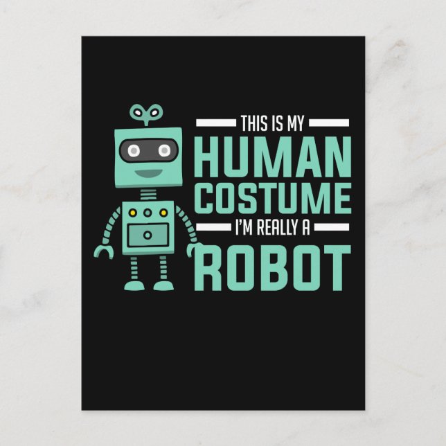 Carte Postale Robot cool Funny Robot Technology (Devant)