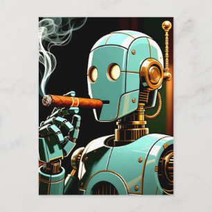 Carte Postale Robot de cigarette