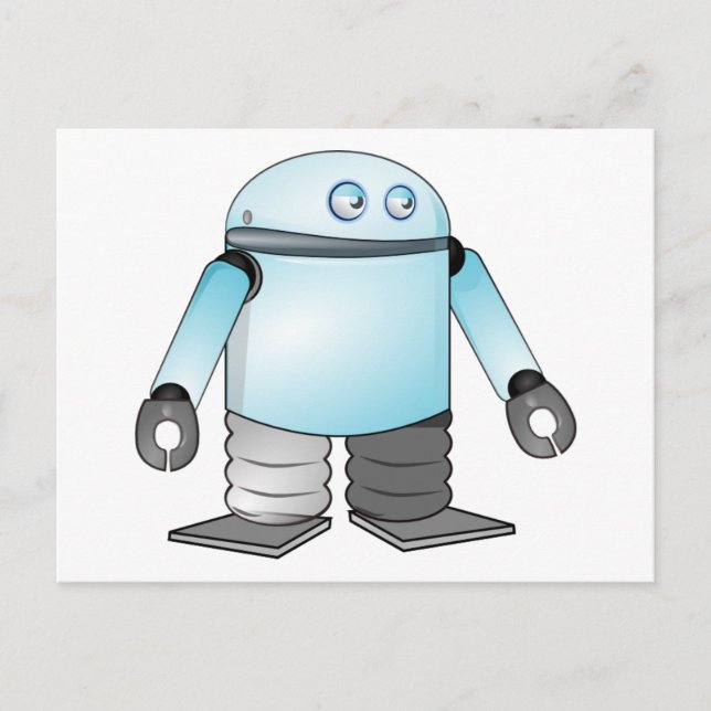 Carte Postale Robot de dessin (Devant)