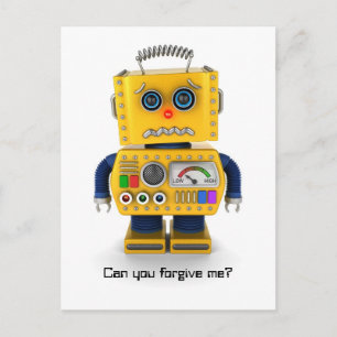 Carte Postale Robot de jouet triste