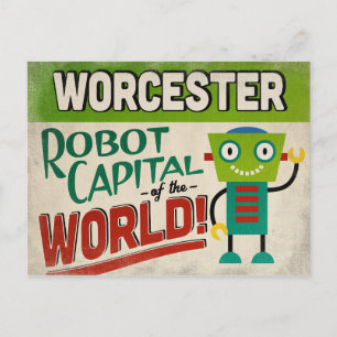Carte Postale Robot de Massachusetts Worcester - Vintage amusant