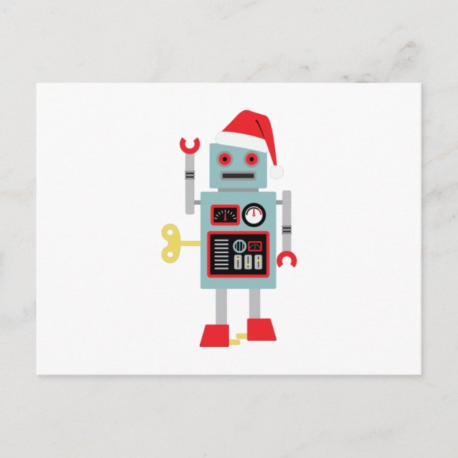 Carte Postale Robot de Noël (Devant)