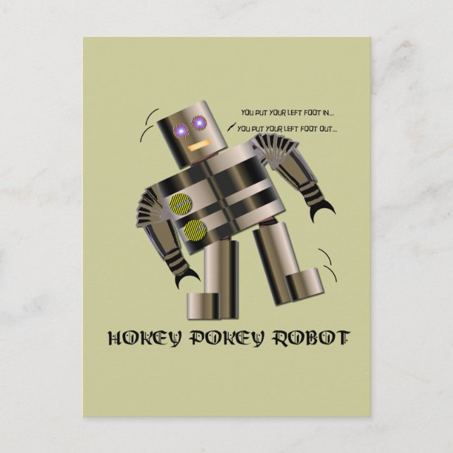 Carte Postale Robot Hokey Pokey (Devant)