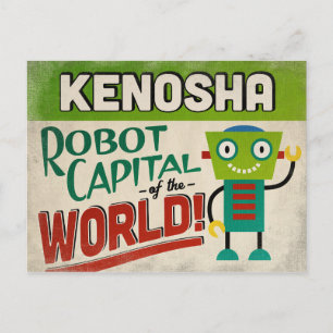 Carte Postale Robot Kenosha Wisconsin - Vintage amusant
