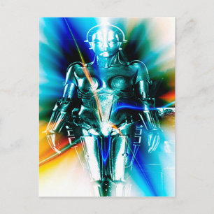 Carte Postale Robot léger étoile