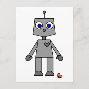 Carte Postale Robot Migné Avec Un Coeur Cassé