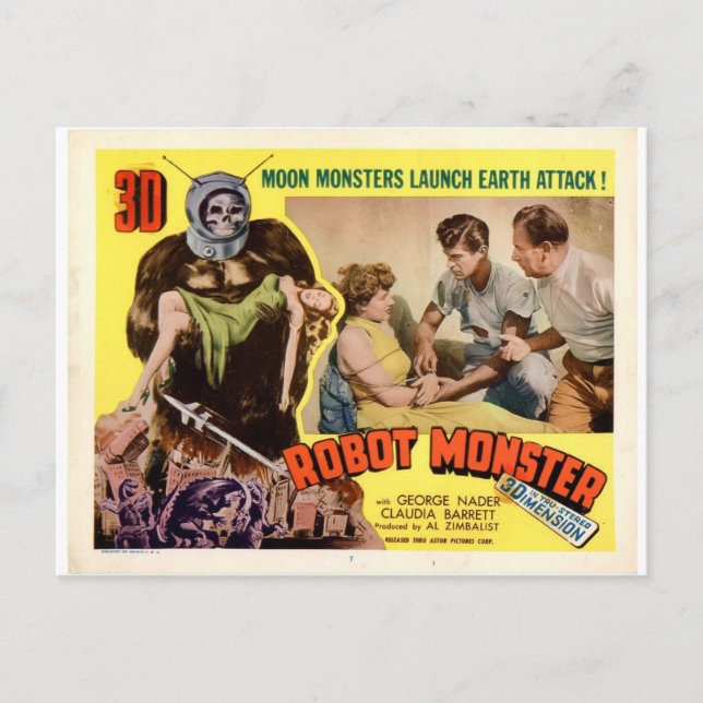 CARTE POSTALE ROBOT MONSTRE (Devant)