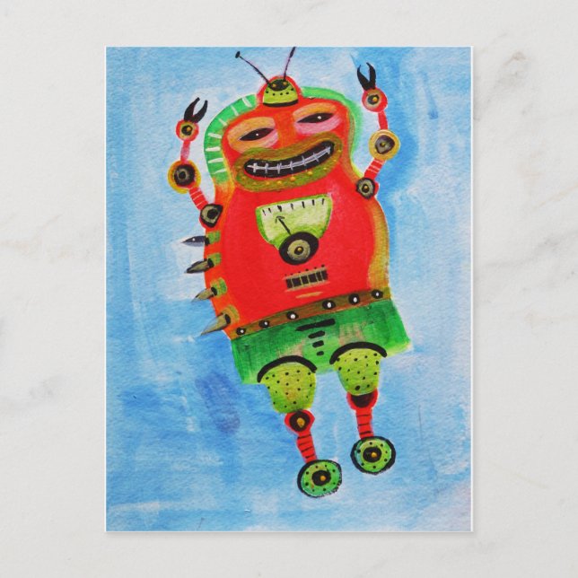 Carte Postale ROBOT Pop ART (Devant)