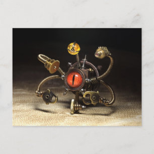 Carte Postale Robot porte-parole Steampunk