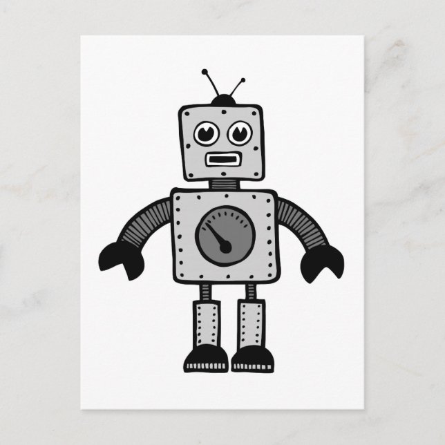 Carte Postale Robot pour enfants (Devant)
