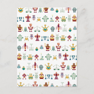 Carte postale robot Retro