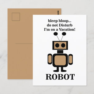 Carte Postale Robot Robotique Drôle