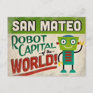 Carte Postale Robot San Mateo California - Vintage amusant