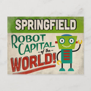 Carte Postale Robot Springfield Missouri - Vintage amusant