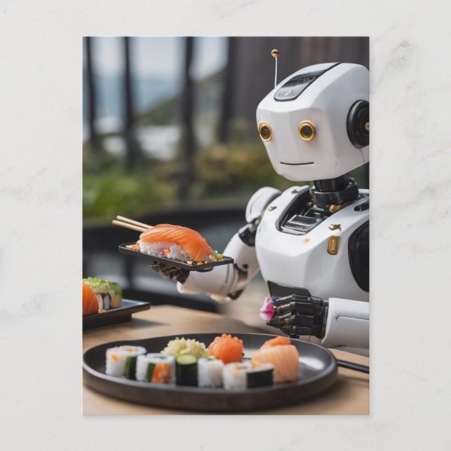 Carte Postale robot sushi (Devant)