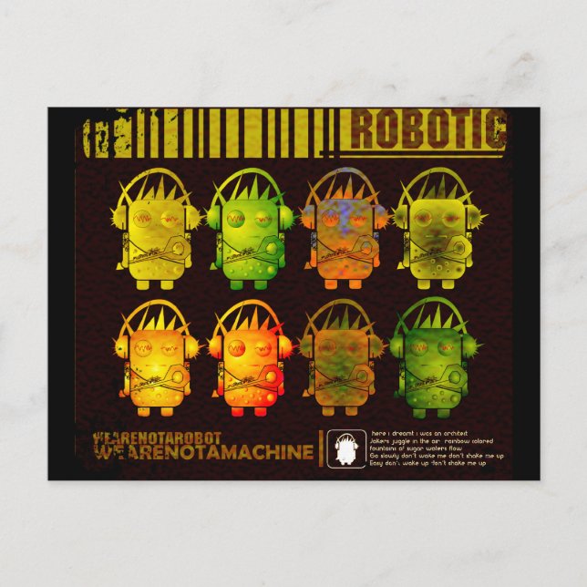 Carte Postale Robot Techno (Devant)