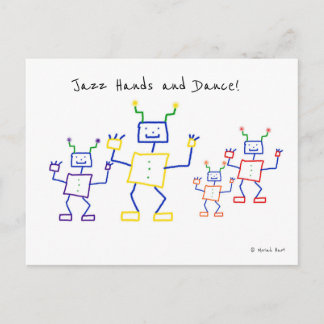 Carte Postale Robots Jazz Hands and Dance