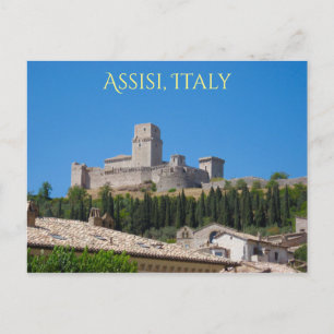 Carte Postale Rocca Maggiore, Assise, Ombrie Italie Hilltop Fort