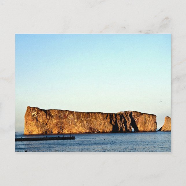 Carte Postale Roche de Perce, formation de roche de Gaspé, (Devant)