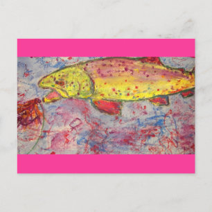 Carte Postale roche sur arc-en-ciel