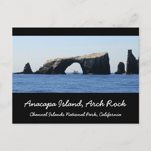 Carte Postale Rocher arc de l'île d'Anacapa (Devant)