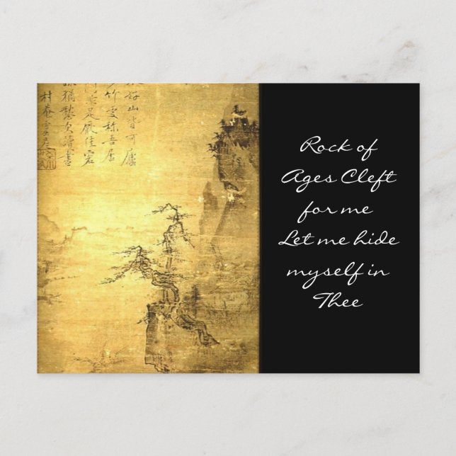 Carte Postale Rocher des Âges Fendu pour Moi Laisse-Moi Me Cache (Devant)